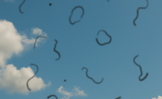 eye floaters when looking at the sky