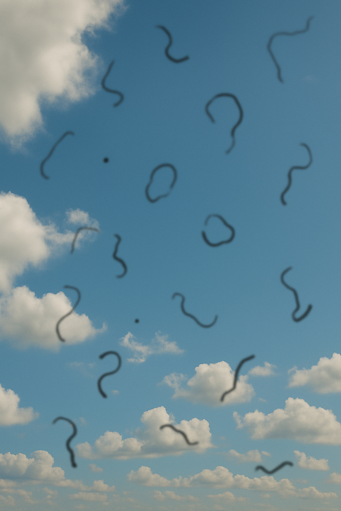 eye floaters when looking at the sky